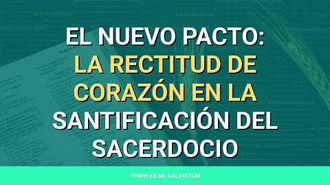 ✝️ El nuevo pacto: La rectitud de corazón en la santificación del sacerdocio | 2 Crónicas 29:31-34