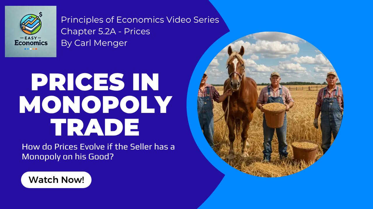 Principles of Economics by Carl Menger Chapter 5.2A - Price Formation in Monopoly Trade