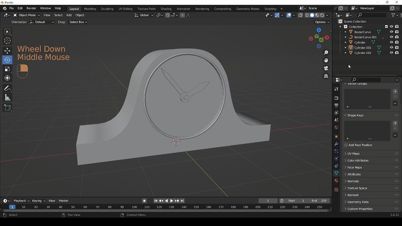 Blender basic (reloj)