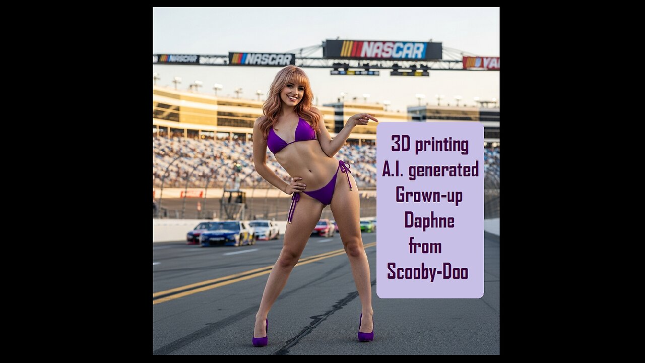 A.I. generated 3D printing Grown-up Daphne from Scooby-Doo