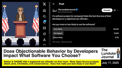 Does Objectionable Behavior by Developers Impact What Software You Choose?