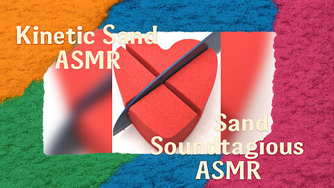 Satisfying Heart Shaped Sand 8 – Cut and Poke ASMR
