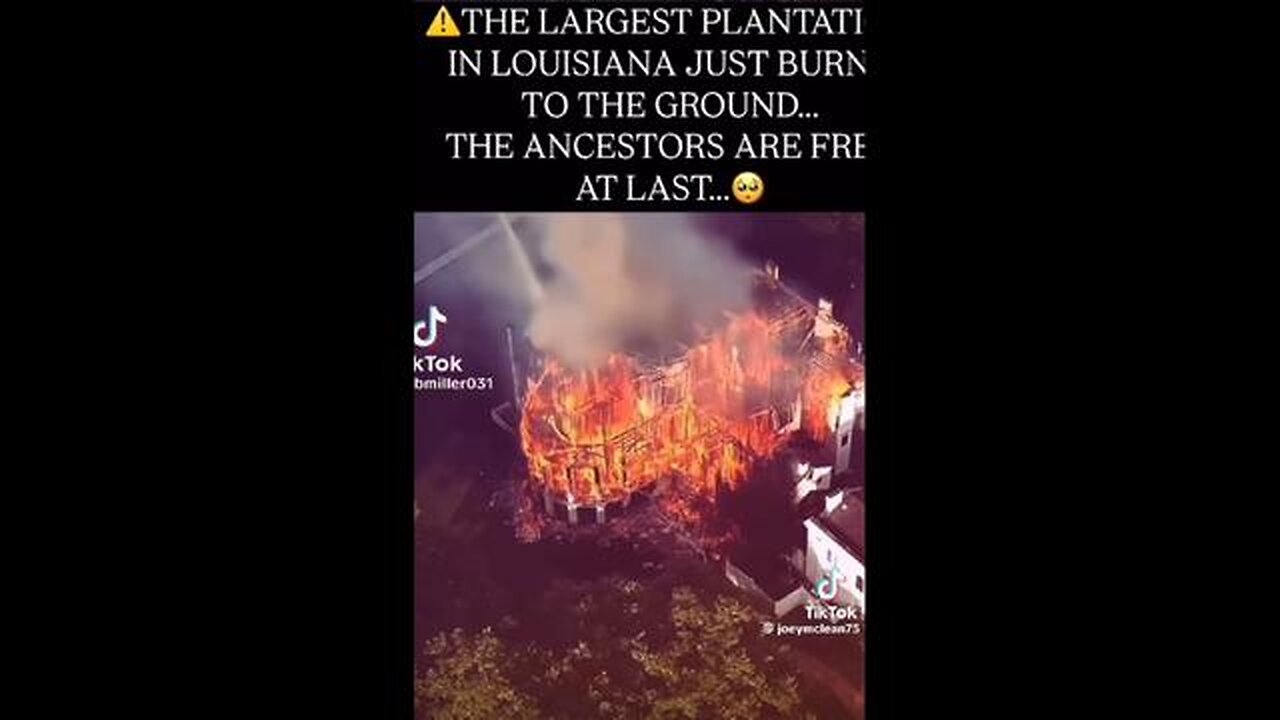 Louisiana Plantation Burns Down | Symbol Of Edomite American Wealth Being Destroyed By Fire #bible