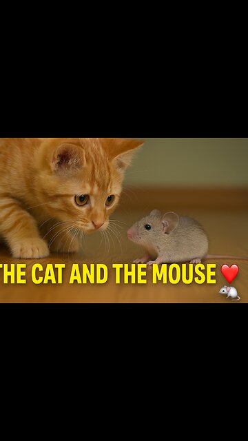 The Cat and the Mouse 🐭❤️ — Cuter than it gets! #CatAndMouse, #CuteOfTheDay, #FunnyPets