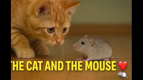 The Cat and the Mouse 🐭❤️ — Cuter than it gets! #CatAndMouse, #CuteOfTheDay, #FunnyPets