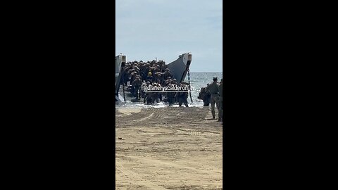 About 300 soldiers arrived at El Faro beach in the of Puerto Rico.