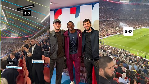 Khabib, Islam & Usman at PSG vs Inter Milan Champions League Final