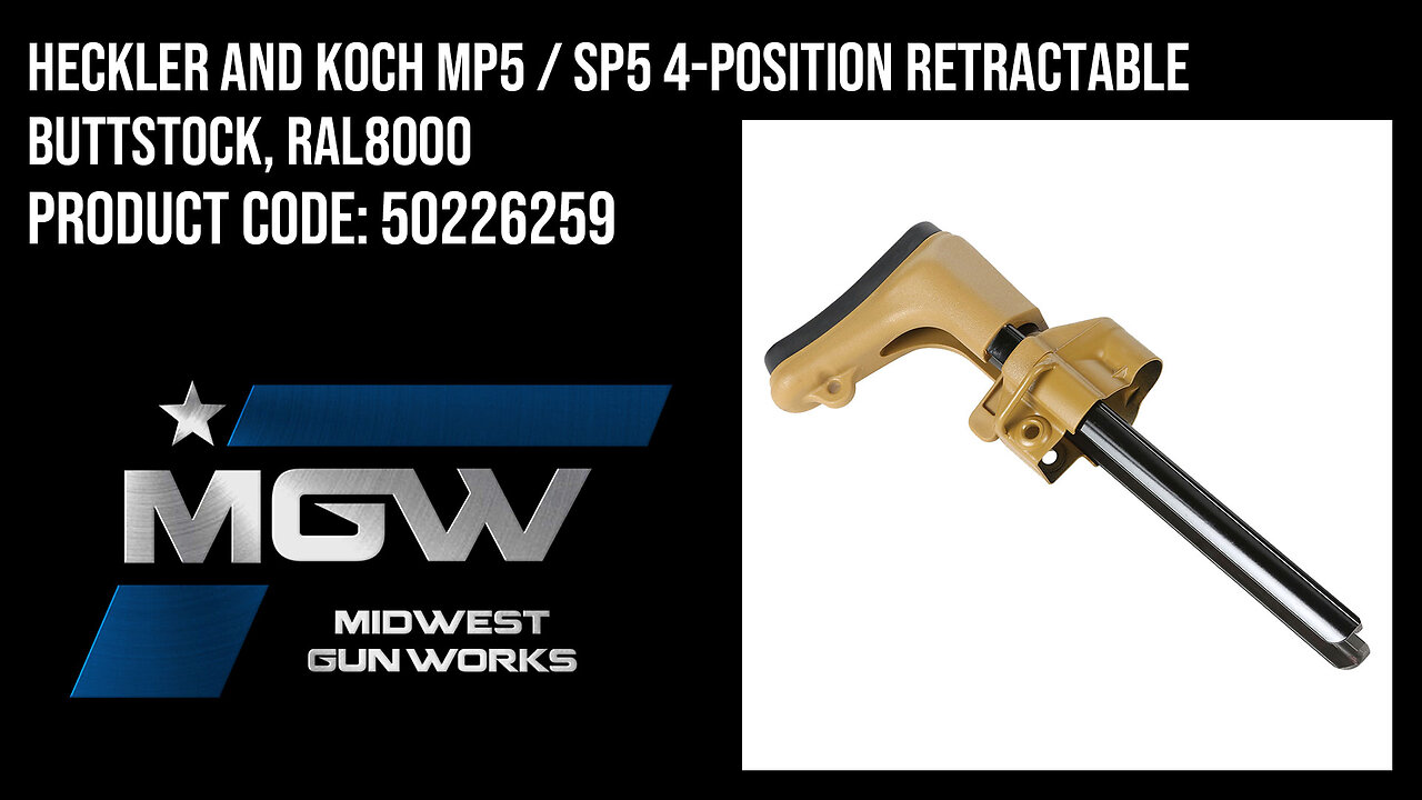 Heckler and Koch MP5 / SP5 4-Position Retractable Buttstock, RAL8000 - 50226259