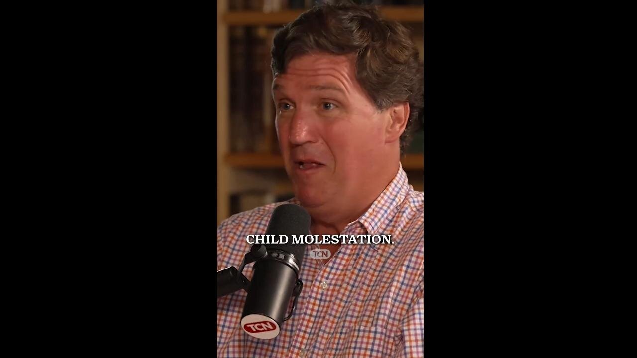 Macron featured a Pedophiles' book in his official portrait ~ Tucker shocked