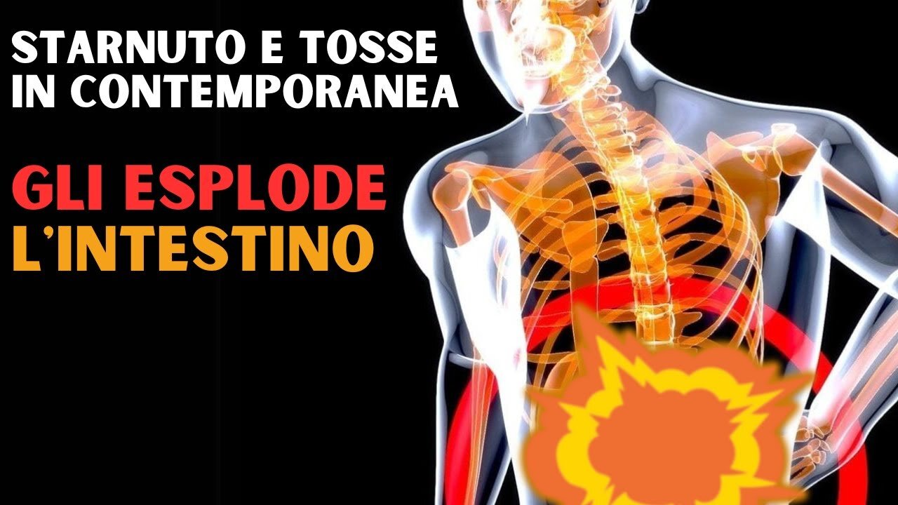 Starnuto e tosse in contemporanea: gli esplode l'intestino