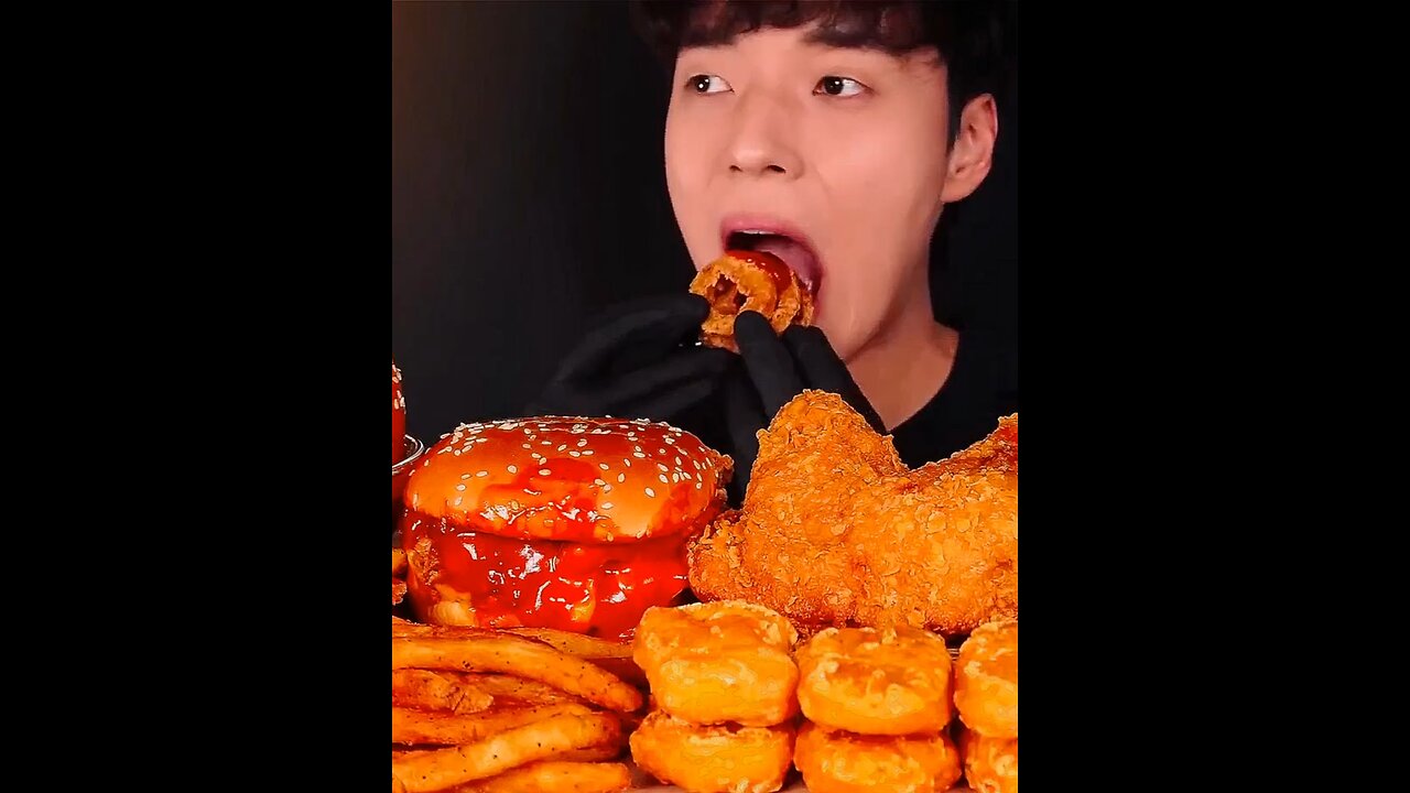 Chicken burger +fried chicken