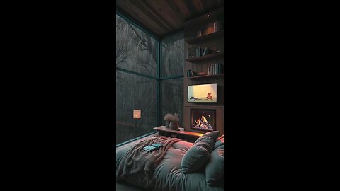 Forest Cabin, raining, Fireplace, Stunning Views.