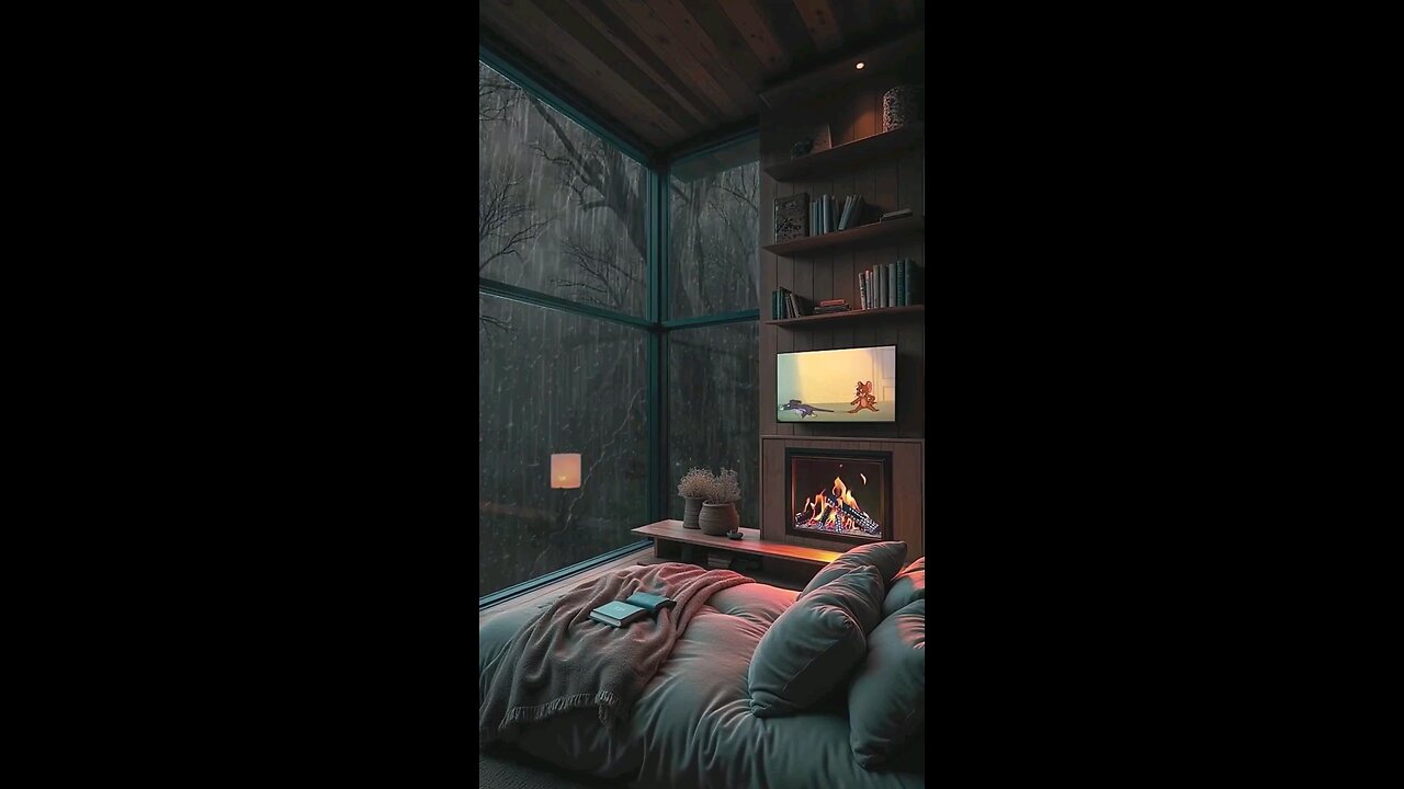 Forest Cabin, raining, Fireplace, Stunning Views.