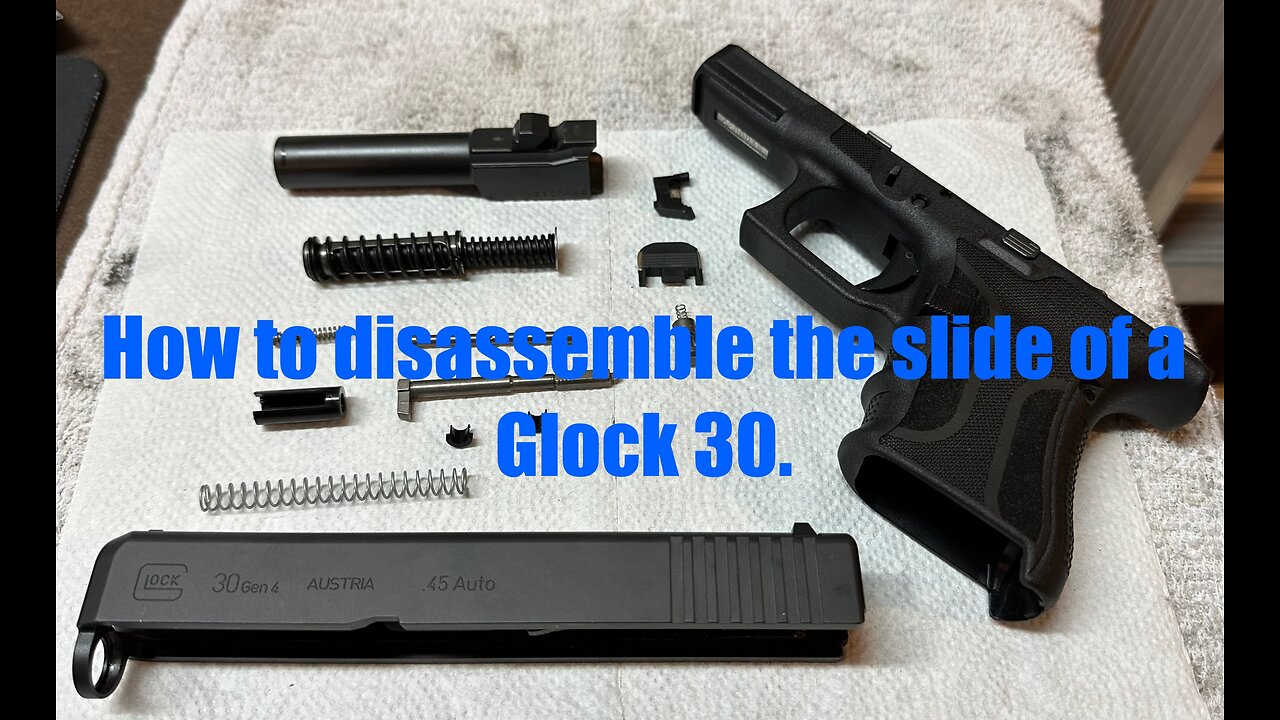 Glock 30 Gen 4 .45 ACP Fragout custom - complete disassembly of slide parts & how it all works.