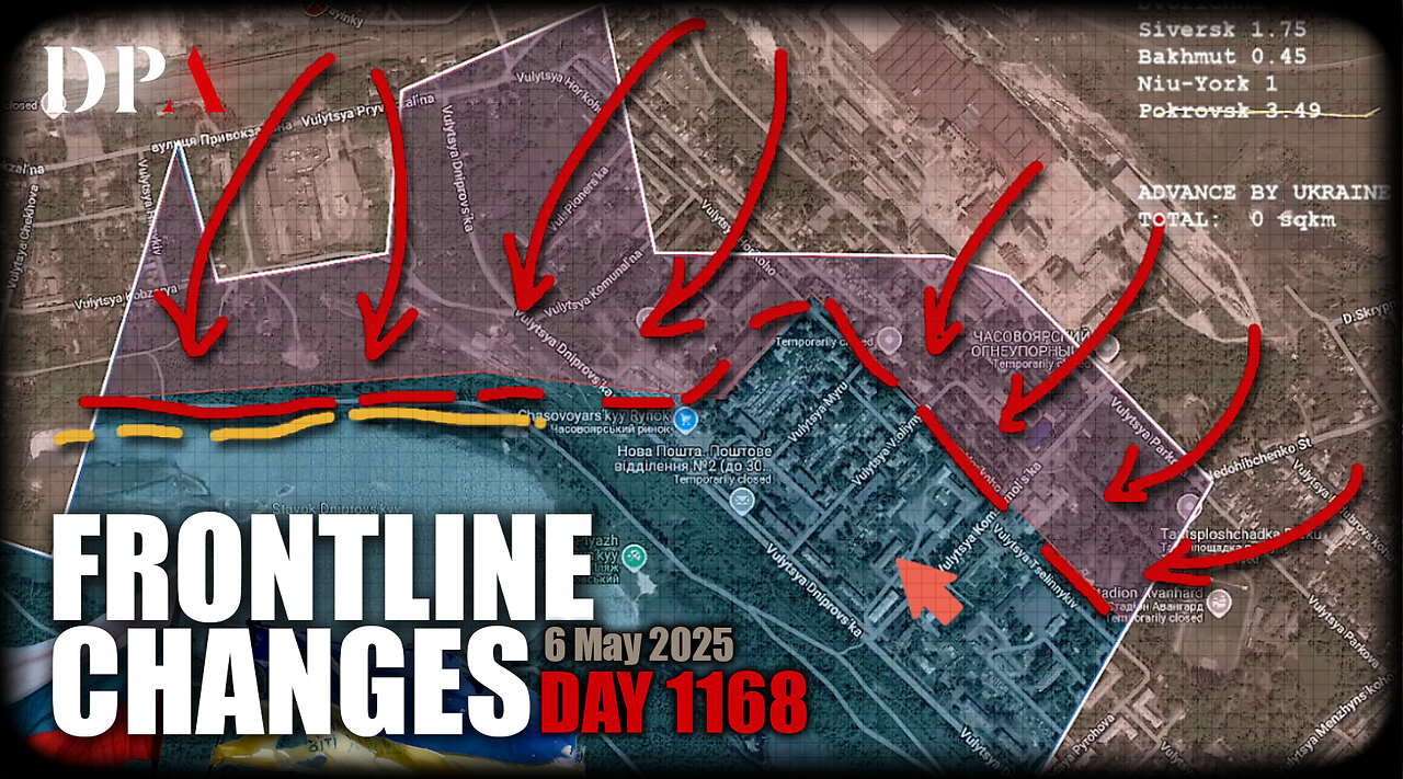 [ Ukraine Frontline Changes ] RUSSIA TAKES THE CHALK QUARRY; Chasiv Yar moved! Flag at Novoolenivka!