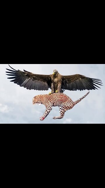 "Incredible Moment: Giant Eagle Lifts Cheetah Off the Ground!"😲😱
