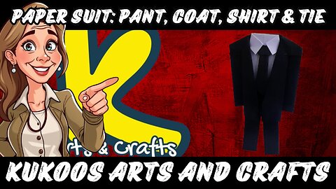 How to Make a Paper Tuxedo | Black Pant Coat, Shirt & Tie DIY Craft