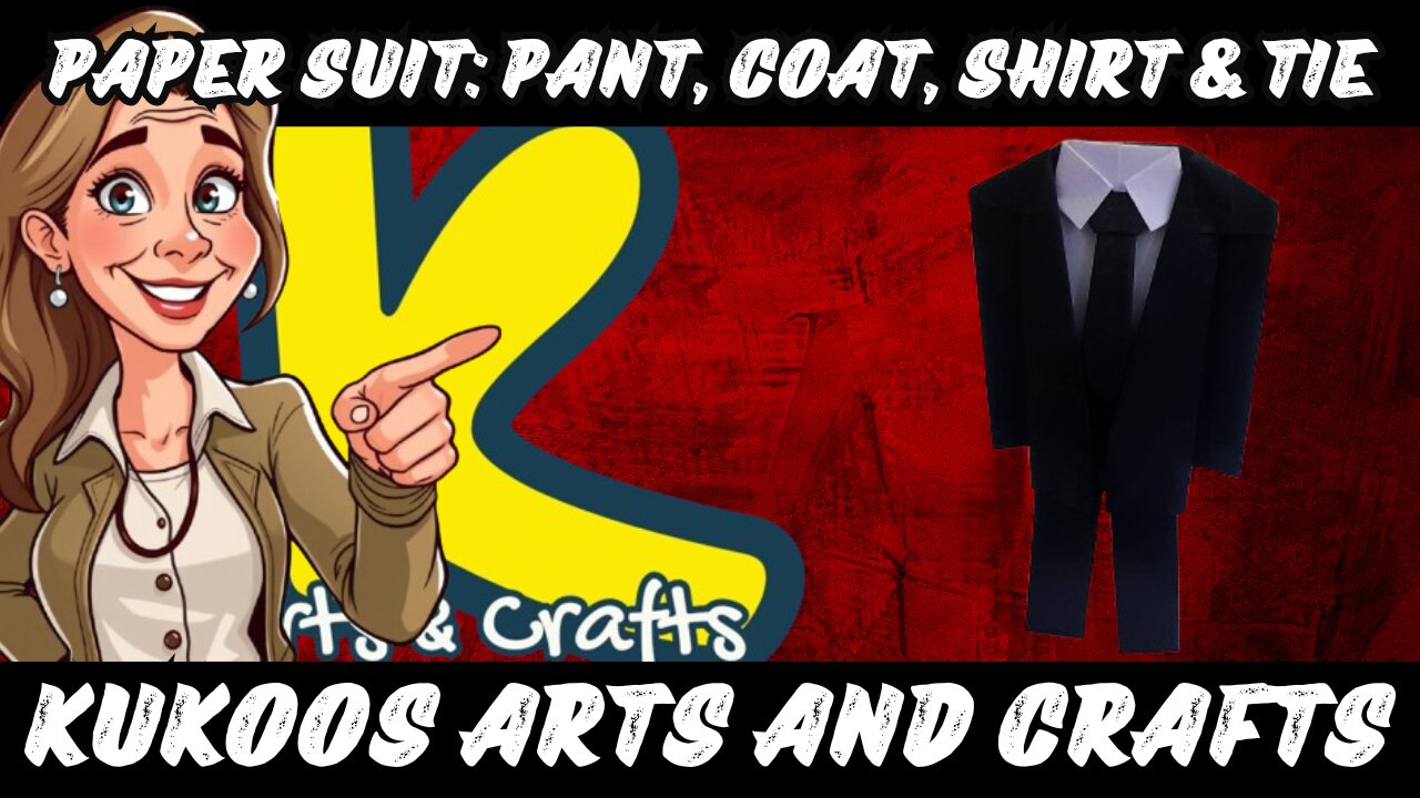 How to Make a Paper Tuxedo | Black Pant Coat, Shirt & Tie DIY Craft