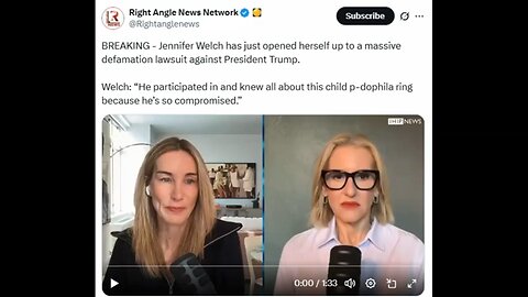 Leftist Podcaster Jennifer Welch Says Trump Was Involved In Epstein's Pedophilia Ring!