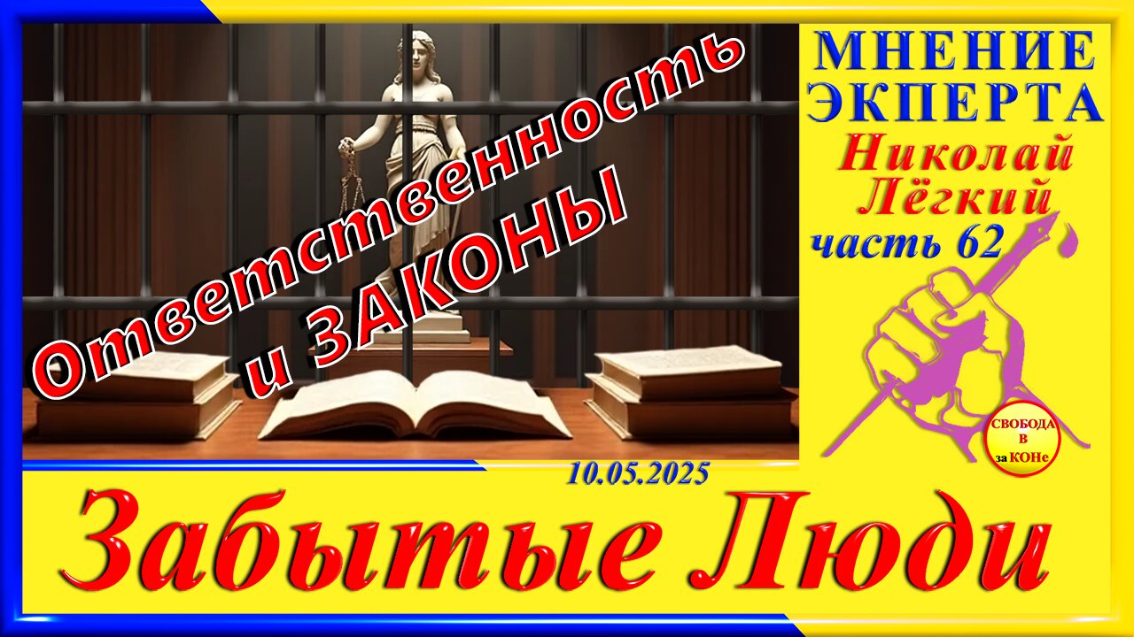 Ответственность и ЗАКОНЫ - ч . 62 МНЕНИЕ ЭКСПЕРТА Николай Легкий
