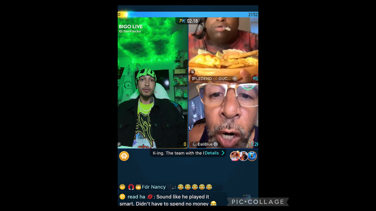 FLOCKO VS CALI BLUE! BIGO LIVE