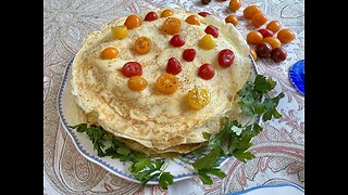 Savory Tomato Crepe Cake - The Ultimate Summer Showstopper!