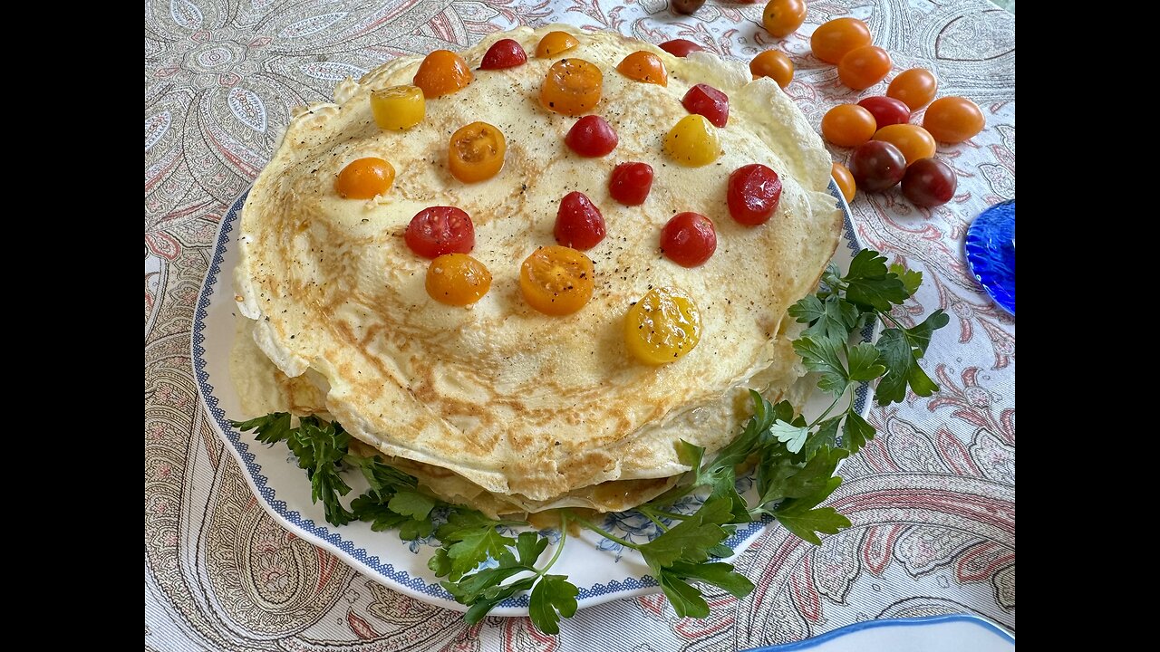 Savory Tomato Crepe Cake - The Ultimate Summer Showstopper!