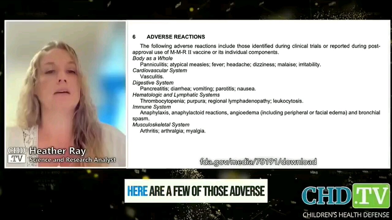 CHD Reveals Huge List Of Adverse Reactions Associated With The MMR Injection