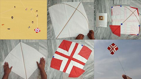 Unique Addi Kite | Teddi Pan Design | Paper Kite with Bamboo Sticks