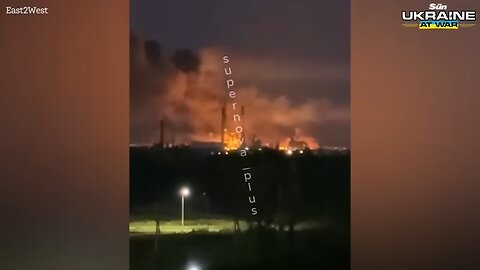 Ukrainian attack drones STRIKE two Russian oil refineries setting them ablaze