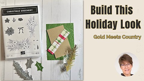 Plaid, Pine & Gold: Layered Christmas Card Tutorial
