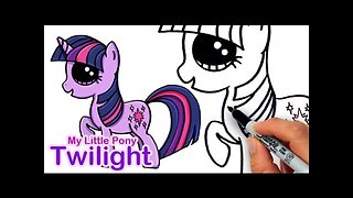 How to Draw My Little Pony Twilight Sparkle Cute Step by step