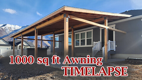 1000 sq ft Awning Build Time Lapse