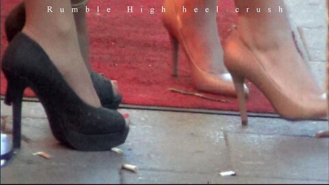 High heel cig crushing from street candid crush