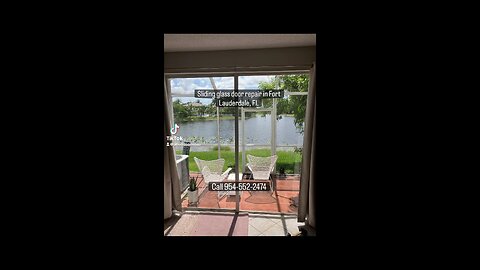 Sliding glass door repair; roller replacement and track refurbishing, in Ft Lauderdale, Fl