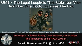 SB54 ~ The Legal Loophole That Stole Your Vote And How One Doctor Exposes The Plot