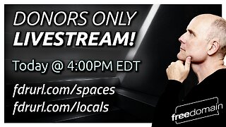 DONORS ONLY LIVESTREAM WITH STEFAN MOLYNEUX