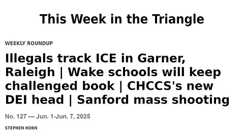 This Week in the Triangle (Jun. 1-Jun. 7, 2025)