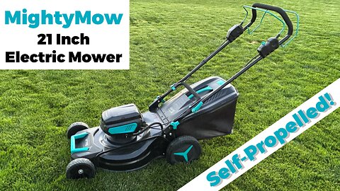 MightyMow 21inch Self Propelled Electric Lawn Mower