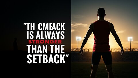 The comeback is always stronger than the setback.