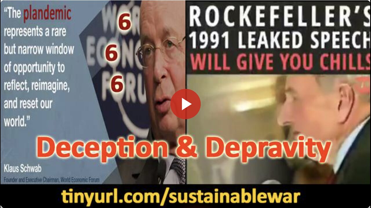 WORLD ECONOMIC FORUM's GAME PLAN + ROCKEFELLER SPEECH 1991