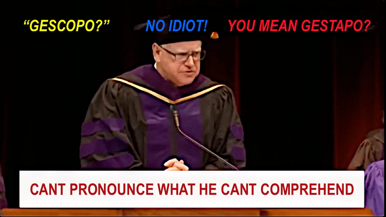 TIM 'GOVERN-HATER' WALZ IS TOO DUMB FOR PRIME TIME!