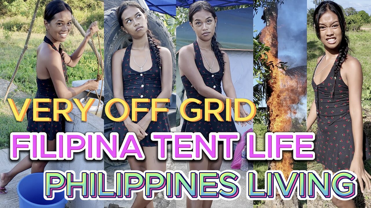 🇵🇭 Filipina Tent Life Well Water & Kubo Bamboo House Prep! OFF GRID ISLAND FAMILY PHILIPPINES LIVING