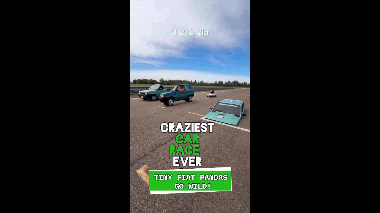 Craziest Car Race Ever 🤯 Tiny Fiat Pandas.