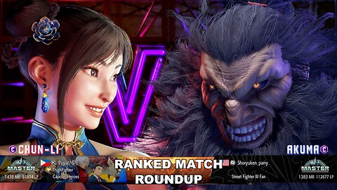 Kuya Kalbo SF6 Ranked Match Roundup. Chun Li Master Rank [Hori Fight Stick]