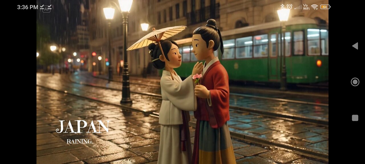 japan raining scene beautiful way enjoy couple