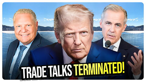 Trump TERMINATES Trade Negotiations with Canada Following “Fake” Anti-Tariff Ronald Reagan Ad!