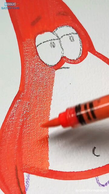 Satisfying Cartoon Character Coloring ASMR 😇 #satisfying #coloring #asmr