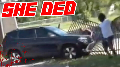 Man Rams Women Who Slashed His Tire into a Metal Fence