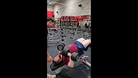 105 lbs Decline DB Press (Super-Lite) 💪
